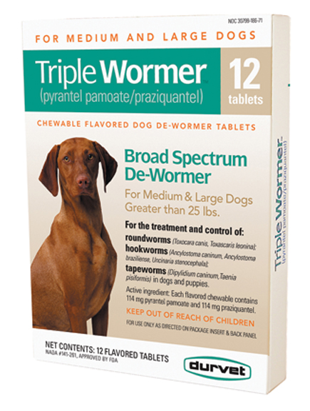 TRIPLE WORMER F/MED & LRG DOGS