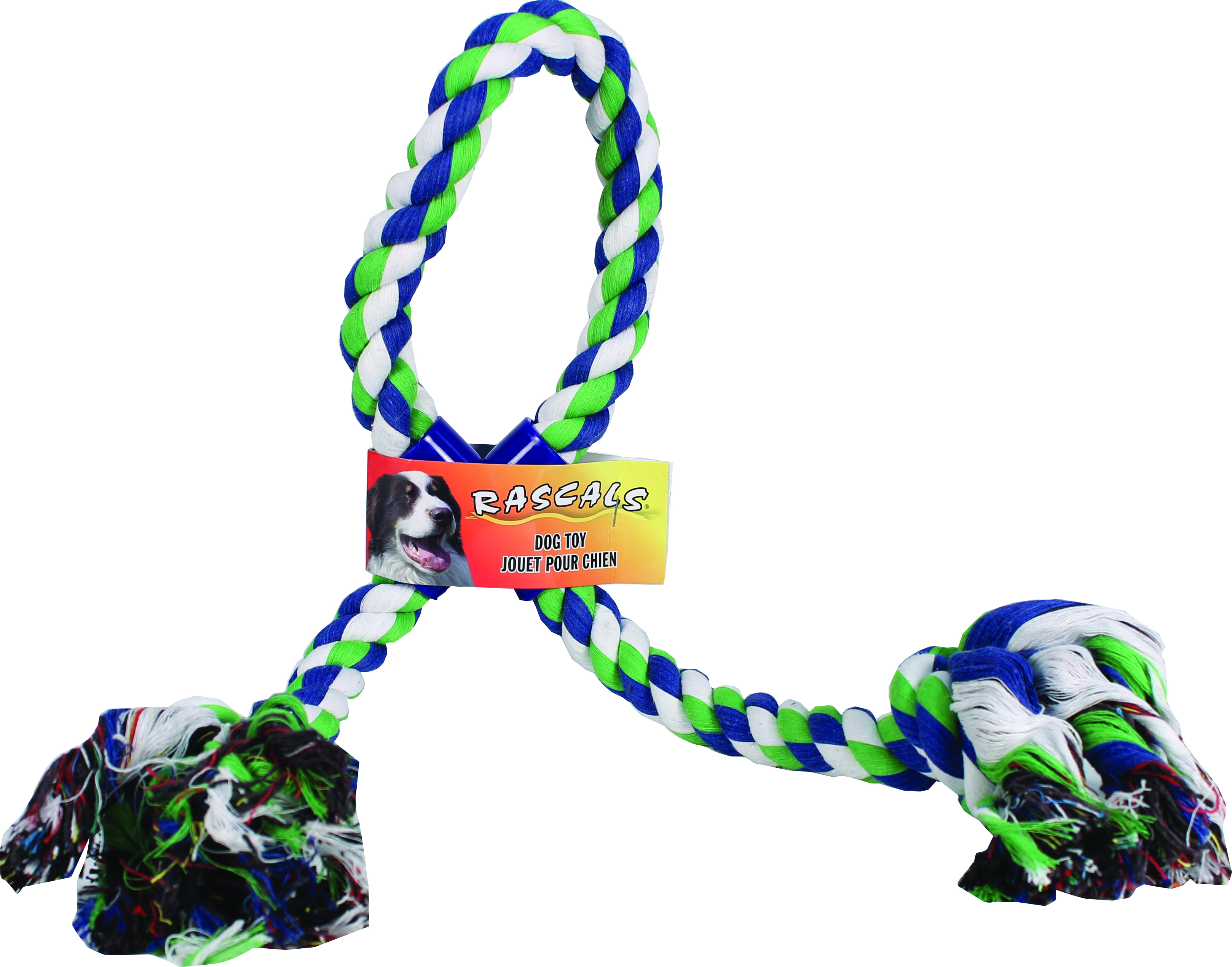 RASCALS DOUBLE TENNIS BALL ROPE TUG