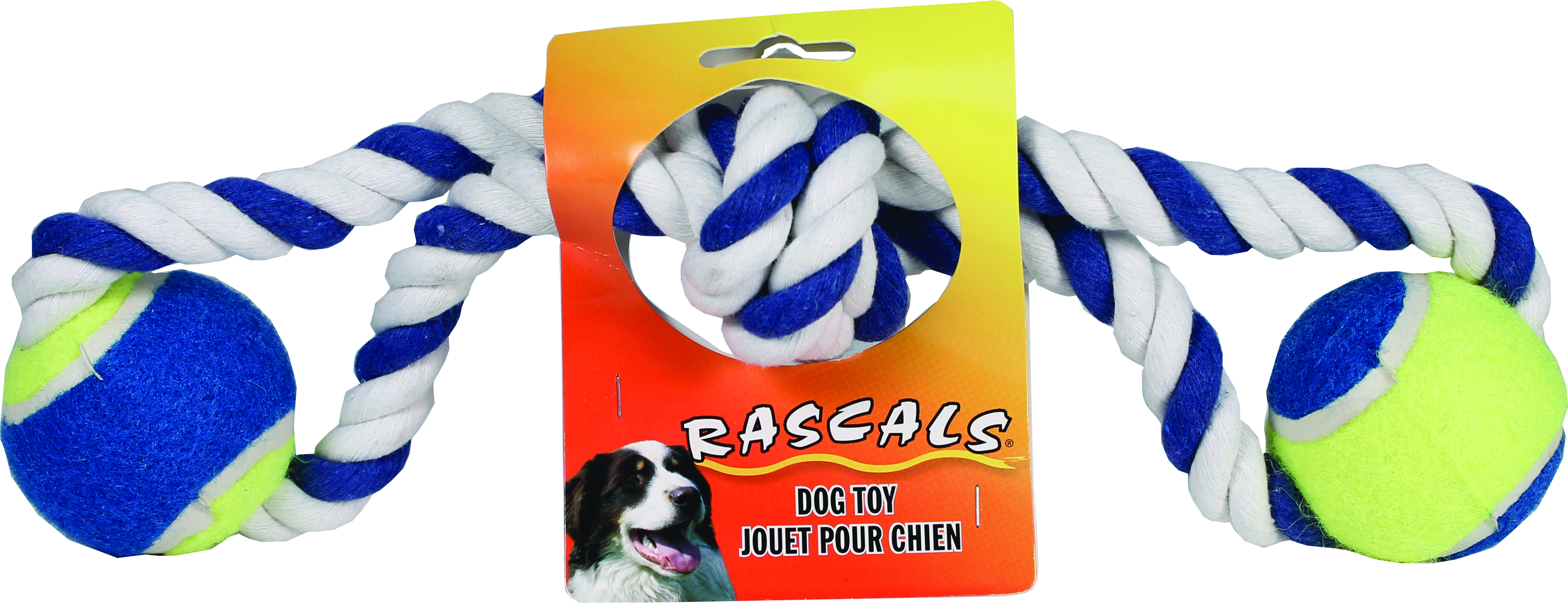 RASCALS TENNIS BALL FIGURE 8 ROPE TUG