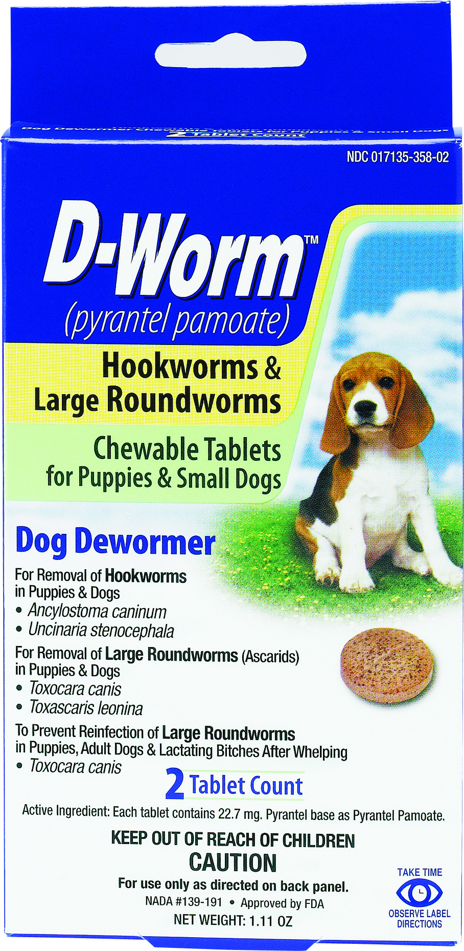 D-Worm Womer Chews - Puppy & Small Dog - 2 Tablets