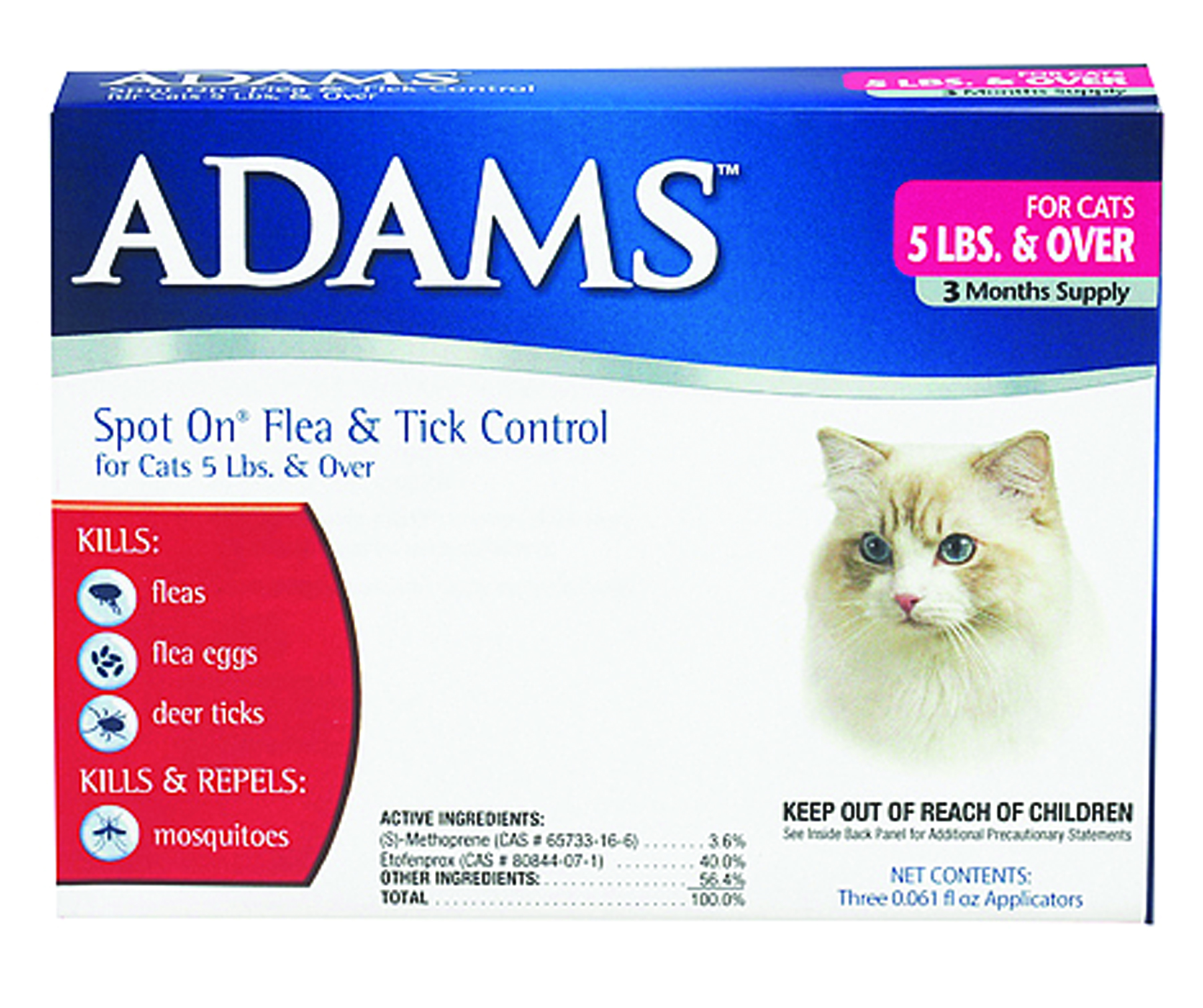 ADAMS FLEA & TICK SPOT ON FOR CATS AND KITTENS