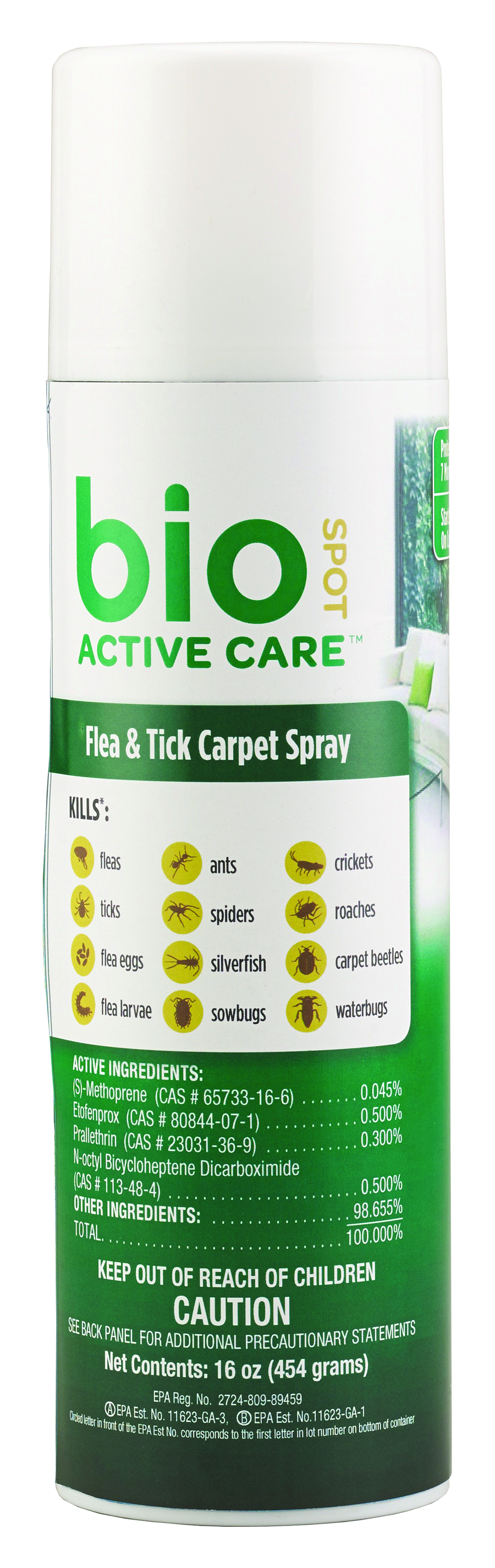 BIO SPOT ACTIVE CARE FLEA&TICK CARPET SPRAY