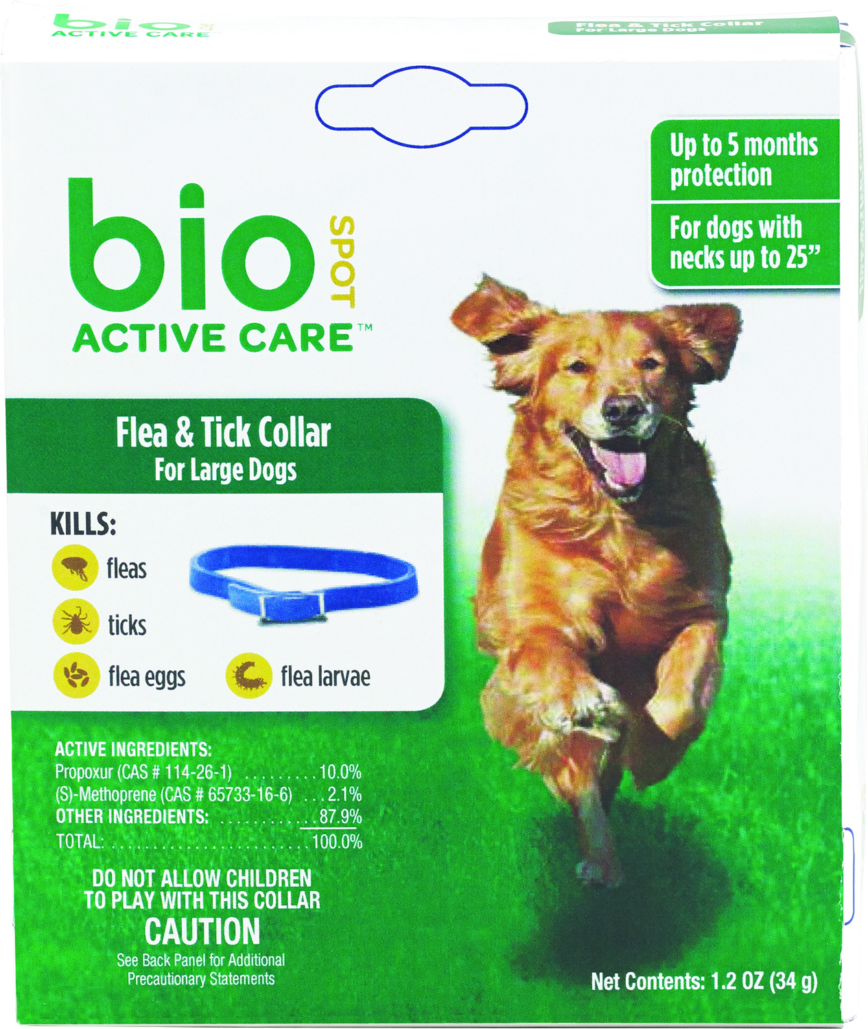 BIO SPOT ACTIVE CARE FLEA & TICK COLLAR FOR DOGS