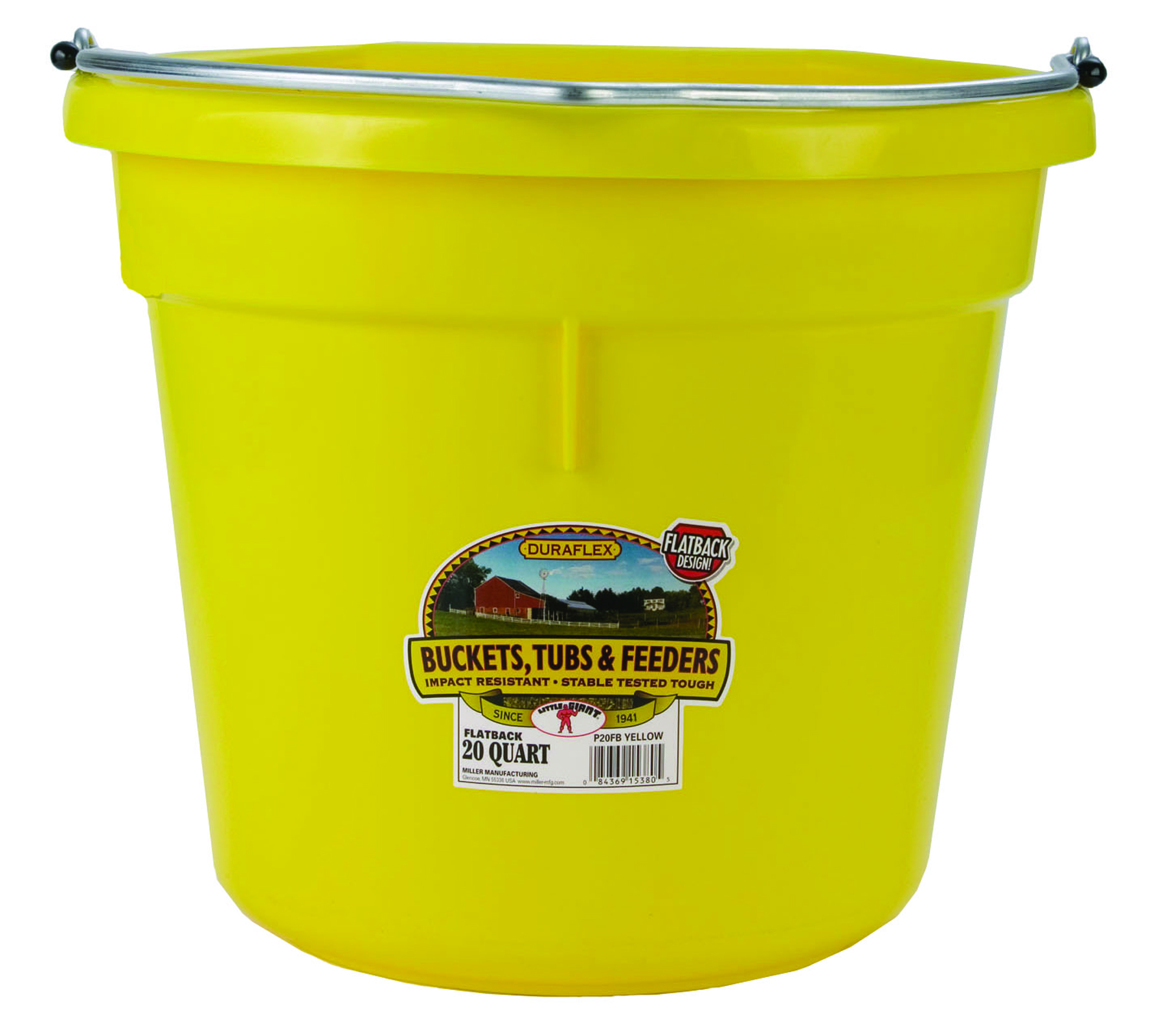 FLAT BACK PLASTIC BUCKET