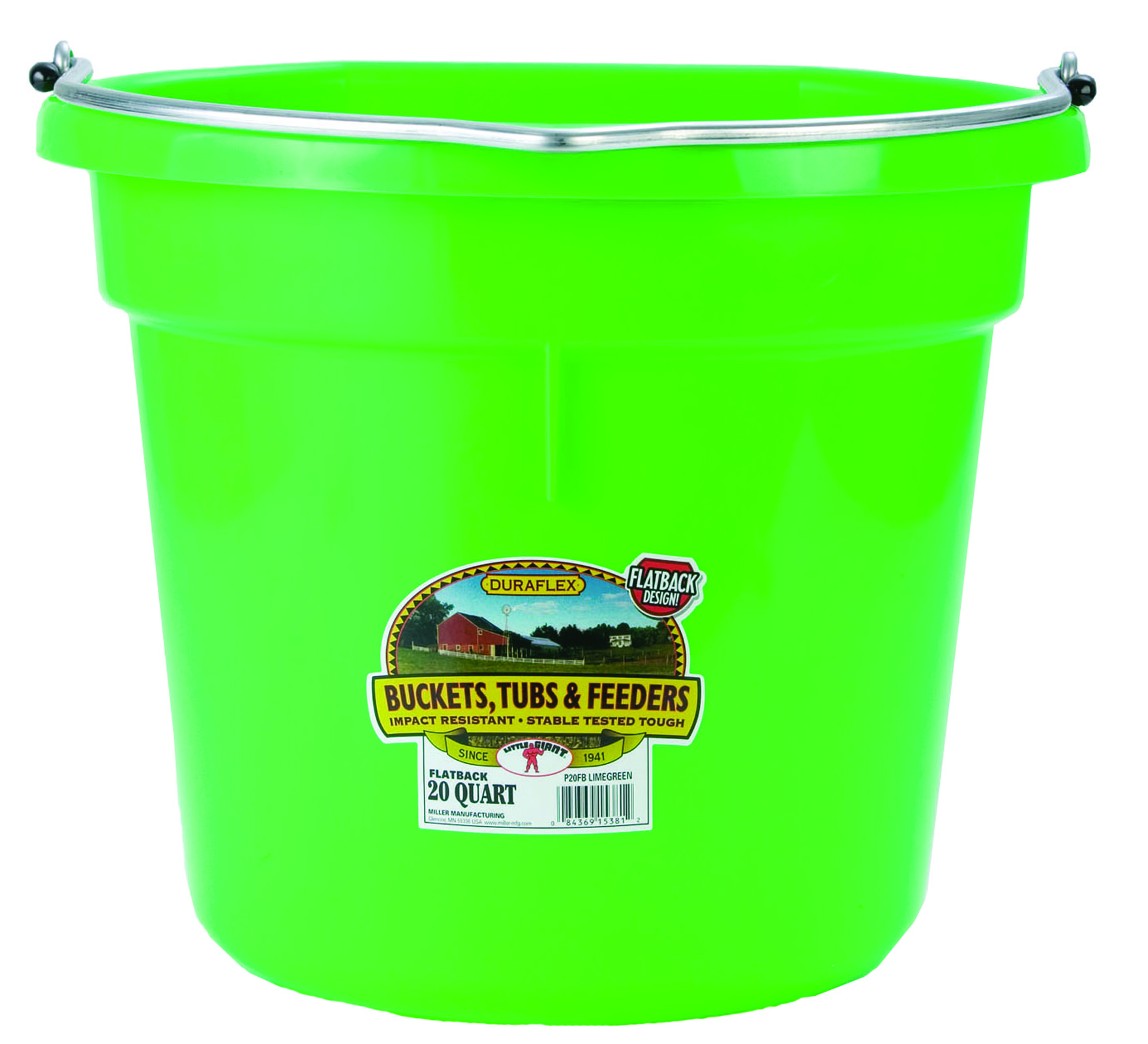 FLAT BACK PLASTIC BUCKET