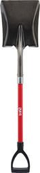 D-HANDLE FIBERGLASS SQUARE POINT SHOVEL