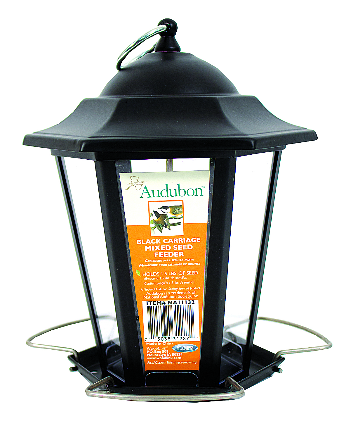 AUDUBON BLACK CARRIAGE MIXED SEED FEEDER