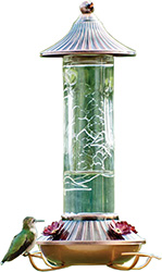 ETCHED HUMMINGBIRD FEEDER