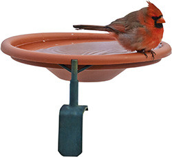 DECK MOUNT BIRD BATH